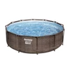 Bestway MYKONOS LUX rattan hatású fémvázas medence szett 366 x 100 cm
