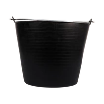Bellota fekete műanyag vödör 26L fém fogantyúval