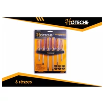 Csavarhúzó klt. 6 részes falitartóval, Hoteche