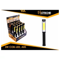 Szerelőlámpa Alu. keskeny kézi, mágneses 3W COB-LED-es Hoteche