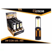 Szerelőlámpa kézi, ABS mágneses 3W COB+5 LED-es Hoteche