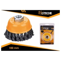 Drótcsiszoló flexbe, fazék 100mm sodrott, Hoteche