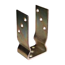 oszloptalp "U" lecsavarozható rogyasztott  120 x 60 x 120 / 5 mm sárga horgany