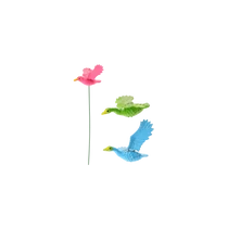 Chomik Kerti Dekor Pálcán-Madár 7,5X10X34