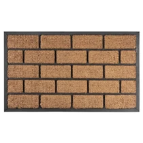 Lábtörlő 45x75 cm, brickwall, gumis