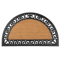 Lábtörlő 45x75 cm, ornament, gumis, félkör