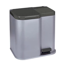 Szemetes kuka Curver® DUO BIN 21L, ezüst/fekete
