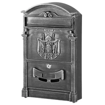 Postaláda ALU, antique ezüst, 410x255x90 mm