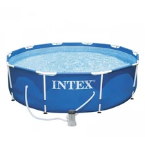 Intex kerek fémvázas medence szett, 305 x 76 cm, szűrővel, szivattyúval