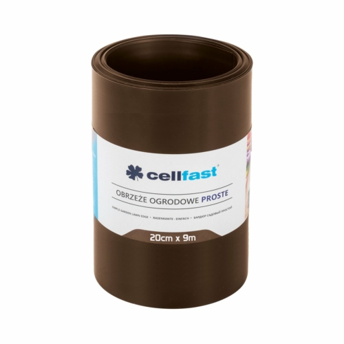 Cellfast Ágyásszegély 20cm x 9m barna egyenes