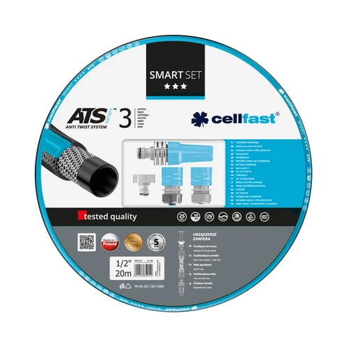 Cellfast Locsolótömlő szett Smart 1/2" 20m