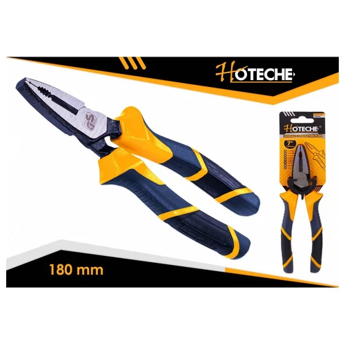 Fogó kombinált 180mm Kovácsolt, Tapadásbiztos bevonat Hoteche