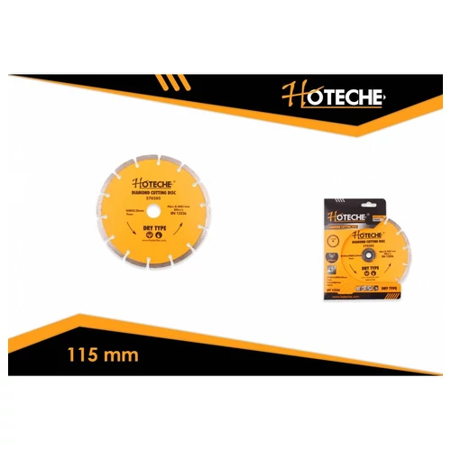 Gyémántkorong 115mm szegmenses, barkács Hoteche