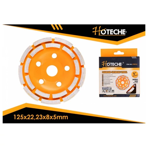 Gyémánt csiszoló tárcsa kétsoros 125x22.23x8x5mm  Hoteche