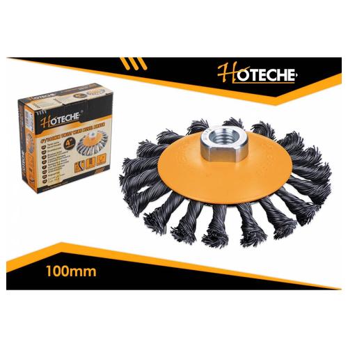 Drótcsiszoló flexbe, lapos 100mm sodrott, Hoteche
