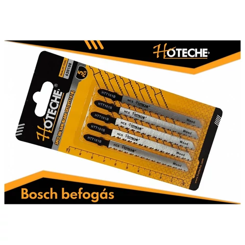 Dekopírlap 5db-os puhafa-keményfa-furnér-farostlemez, Bosch befogás, Hoteche