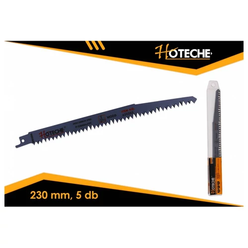 Orrfűrészlap klt 5 részes fához 230mm 5 TPI, Hoteche