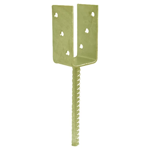 oszloptalp "U" betonozható 151 x 60 x 120 / 5 mm sárga horgany