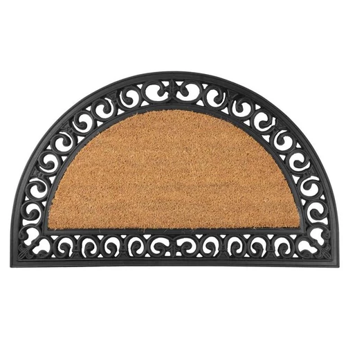 Lábtörlő 45x75 cm, ornament, gumis, félkör