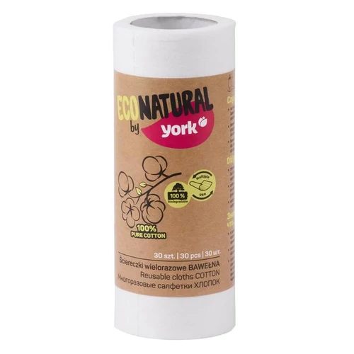 Törlőkendő York ECONATURAL 100% pamut 30db