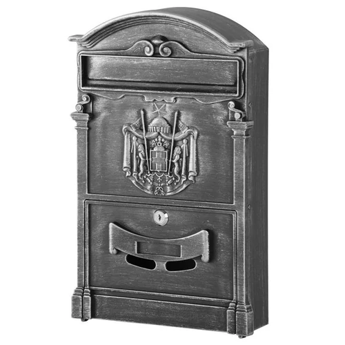 Postaláda ALU, antique ezüst, 410x255x90 mm