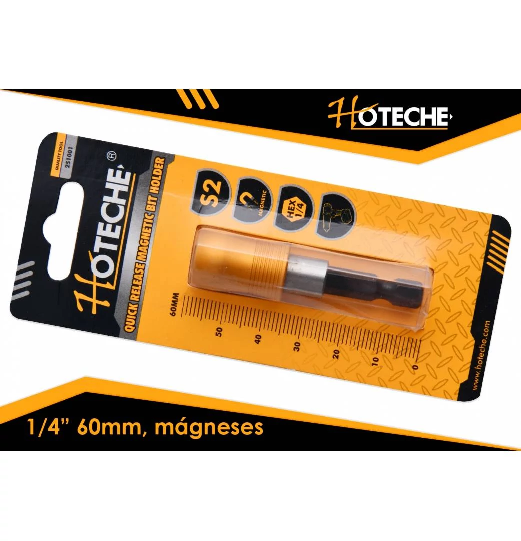 Bithegy befogó szár mágneses 60mm, 1/4