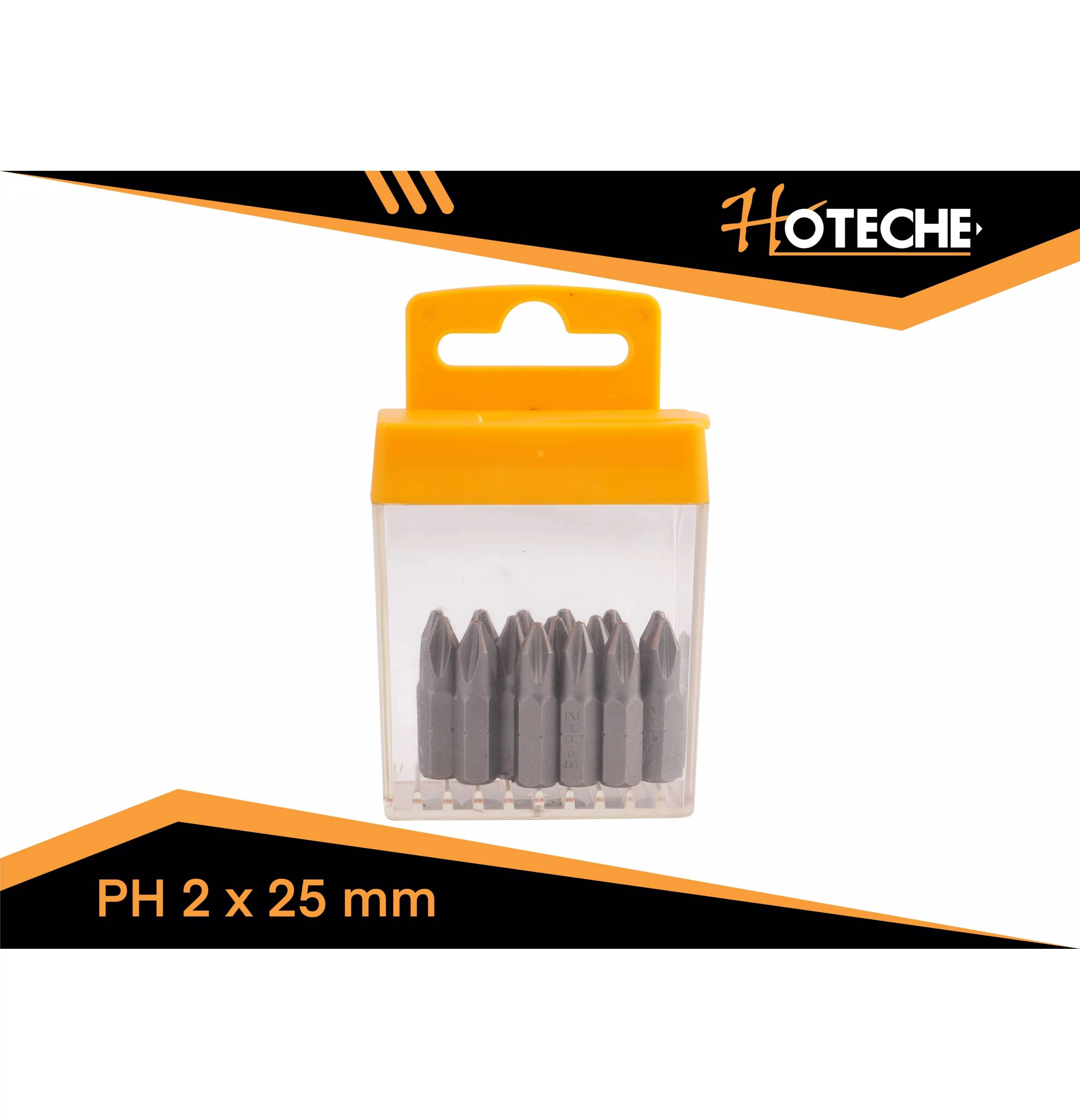Bit klt. 15 db-os PH2x25mm, műanyag tartóban Hoteche