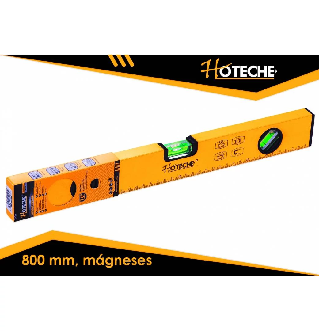 Vízmérték 800mm Mágneses alumínium, Hoteche