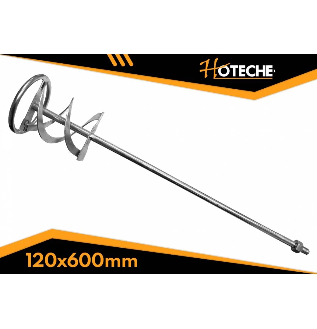 Keverőszár 120x600mm menetes véggel, Hoteche