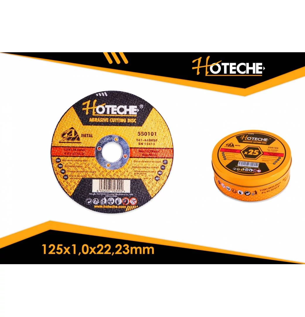 Vágókorong fém 125x1,0x22,23mm Hoteche