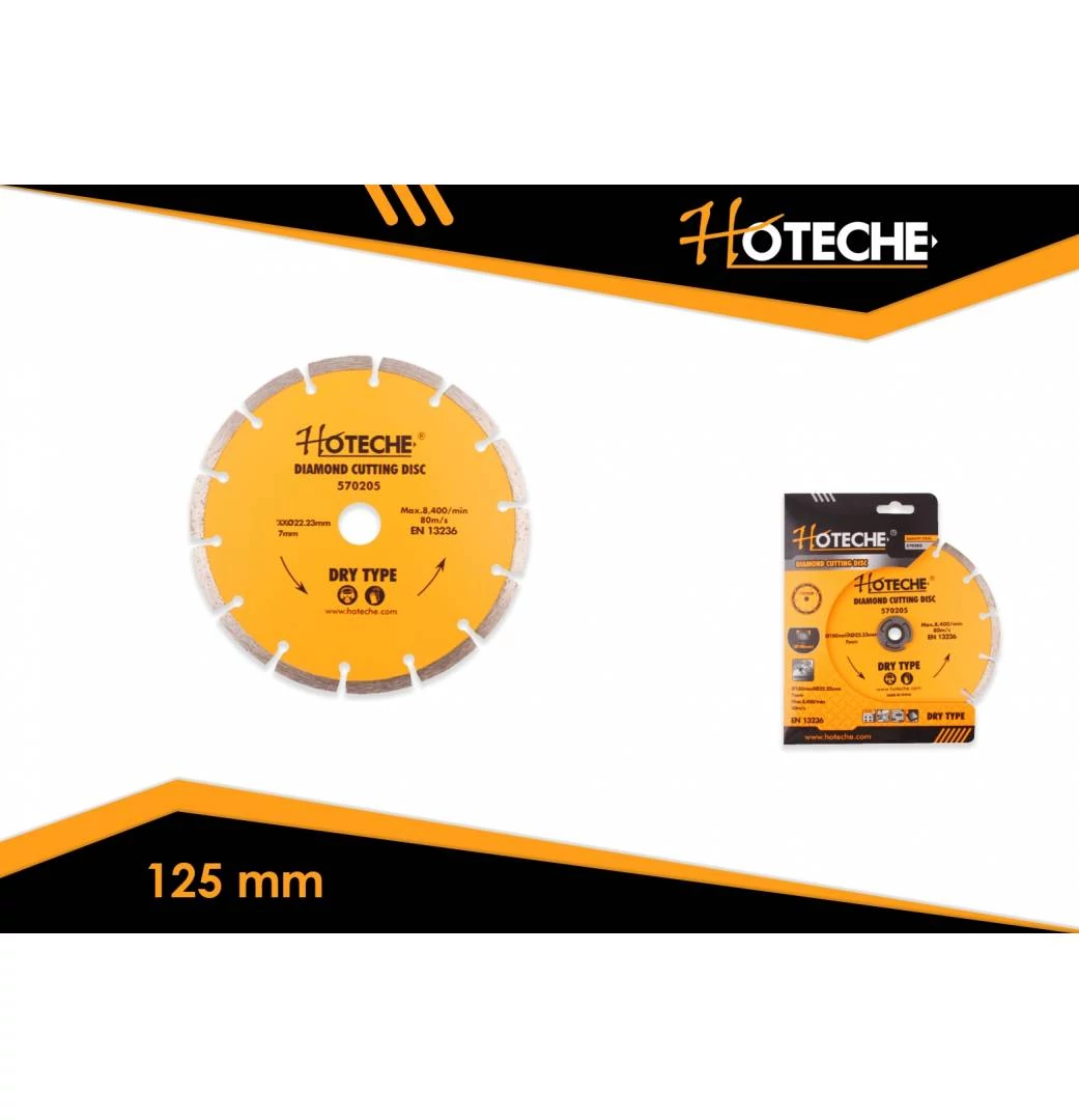 Gyémántkorong 125mm szegmenses, barkács Hoteche