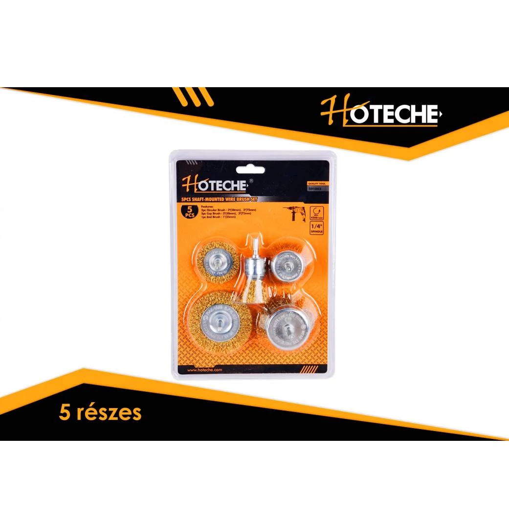 Drótcsiszoló klt. 5 részes Hoteche