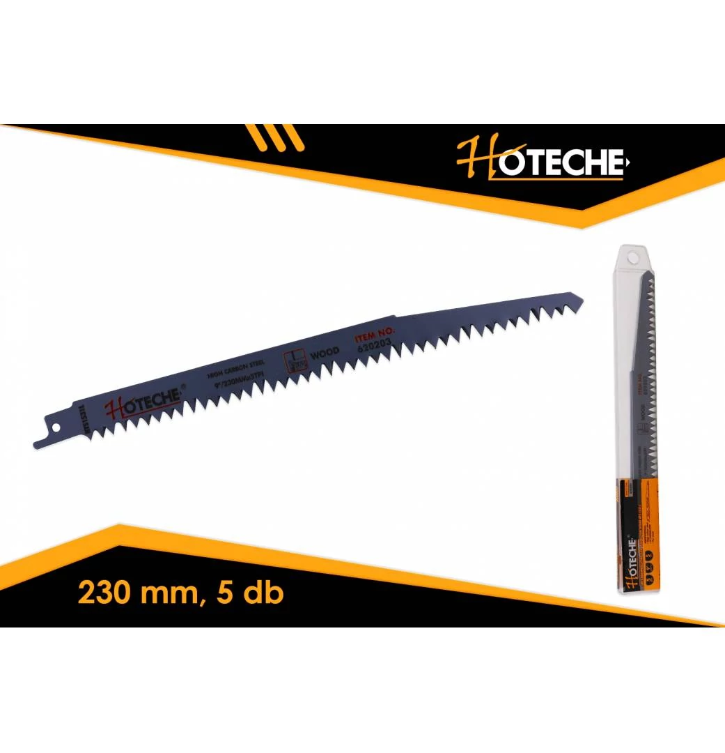 Orrfűrészlap klt 5 részes fához 230mm 5 TPI, Hoteche