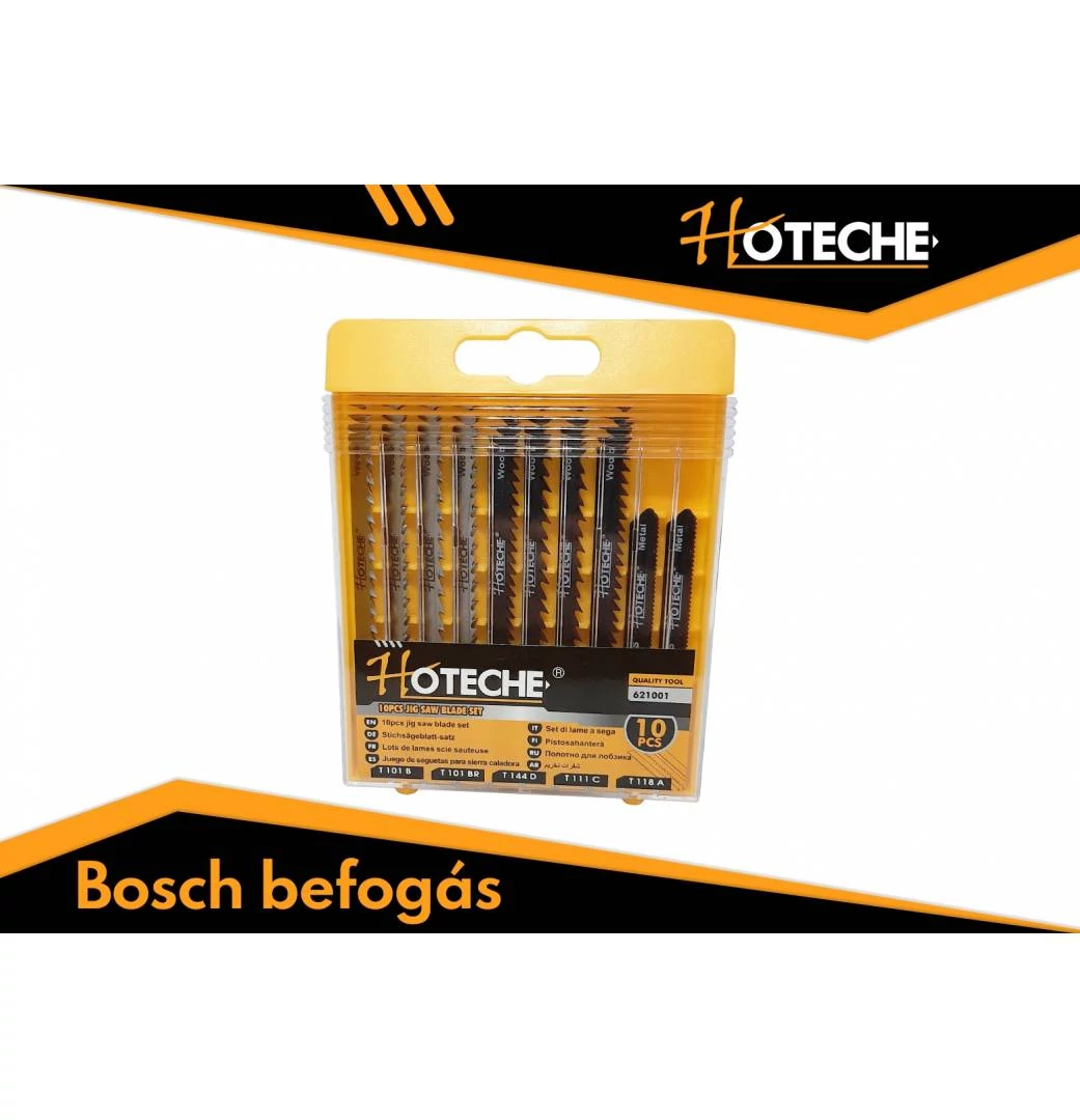 Dekopírlap 10db-os vegyes, műanyag tartóban, Bosch befogás, Hoteche