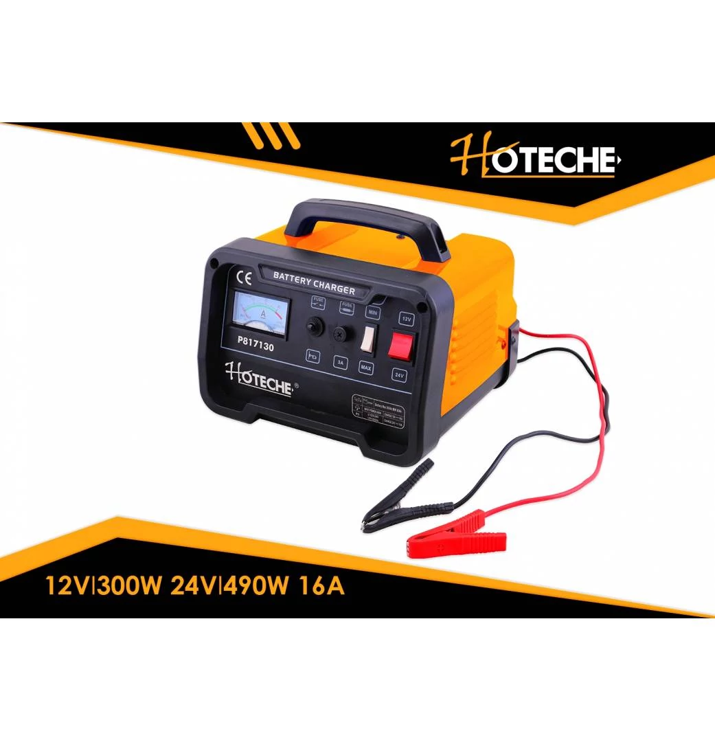 Akkutöltő 12V/300W 24V/490W 16A Normál és Gyors töltő Hoteche