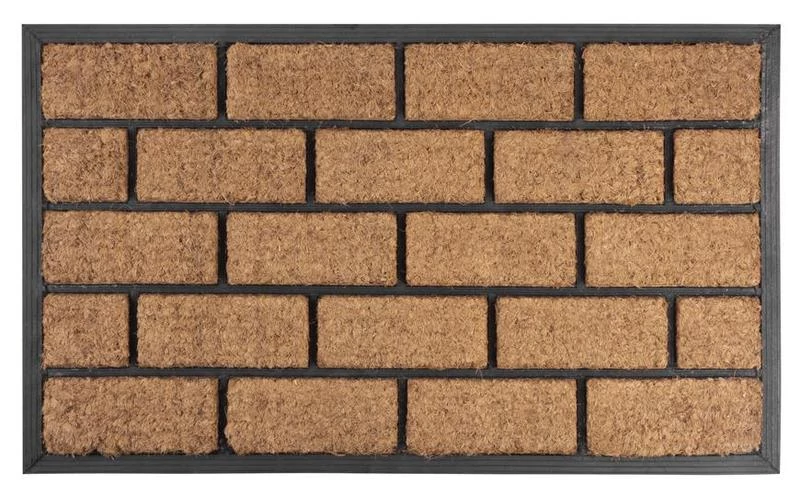 Lábtörlő 45x75 cm, brickwall, gumis