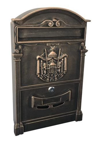 Postaláda ALU, antik bronz, 410x255x90 mm