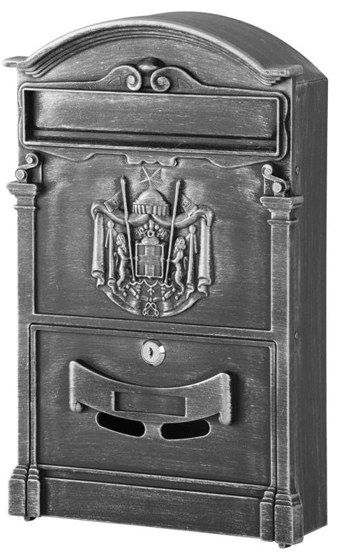 Postaláda ALU, antique ezüst, 410x255x90 mm