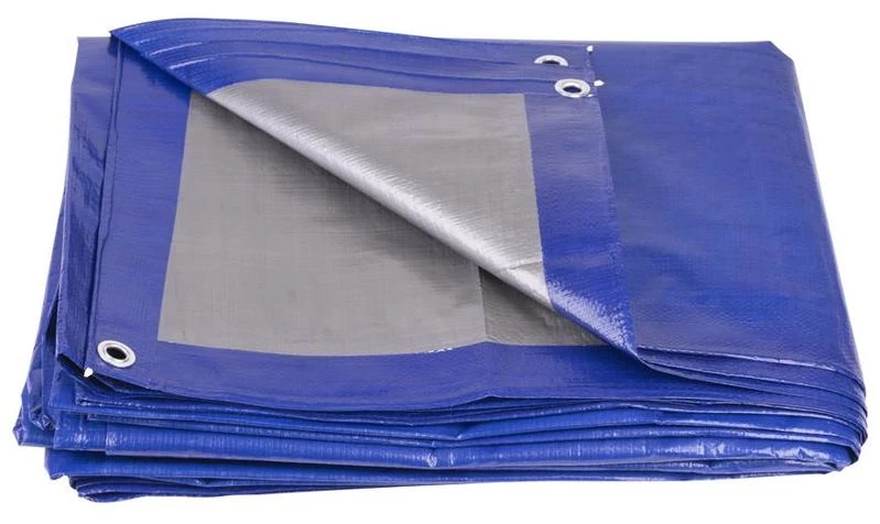 Takaróponyva 2x4m, 140 g/m2, kék/szürke